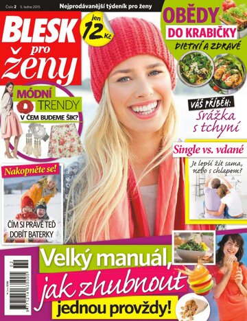 Obálka e-magazínu Blesk pro ženy 5.1.2015