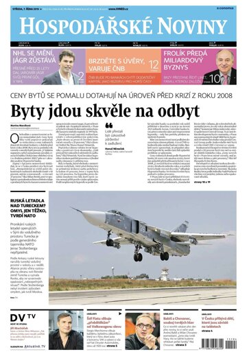 Obálka e-magazínu Hospodářské noviny 194 - 7.10.2015