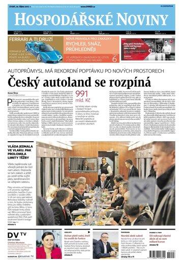 Obálka e-magazínu Hospodářské noviny 203 - 20.10.2015