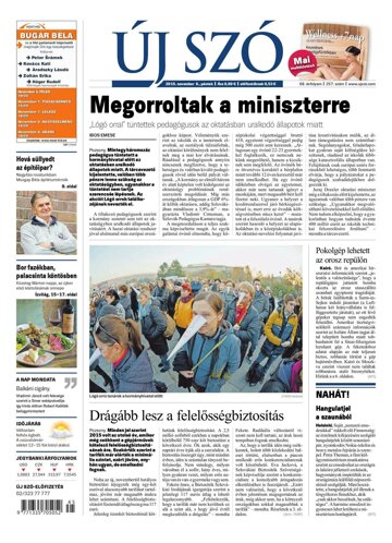 Obálka e-magazínu Új Szó 6.11.2015