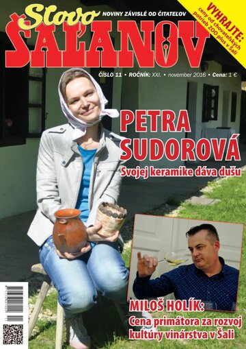 Obálka e-magazínu Slovo Šaľanov 11/2016