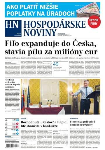 Obálka e-magazínu Hospodárske noviny 19.07.2017