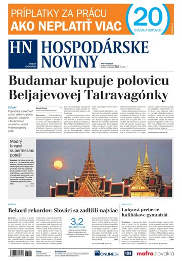 Obálka e-magazínu Hospodárske noviny 01.02.2018