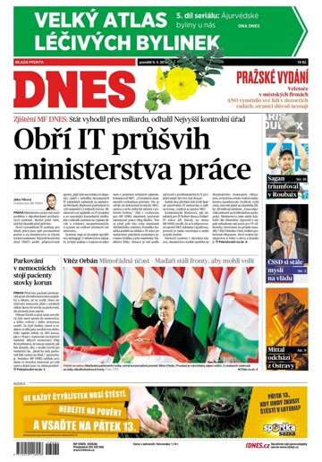 Obálka e-magazínu MF Dnes 9.4.2018