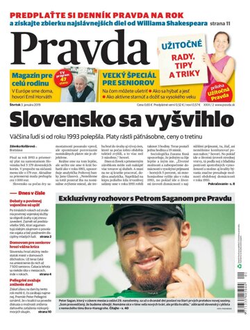 Obálka e-magazínu Pravda 3. 1. 2019