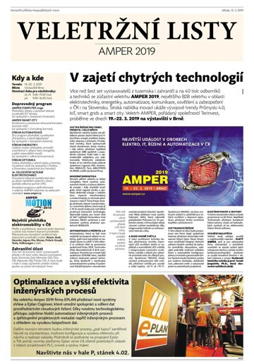 Obálka e-magazínu Hospodářské noviny - příloha 051 - 13.3.2019 Amper
