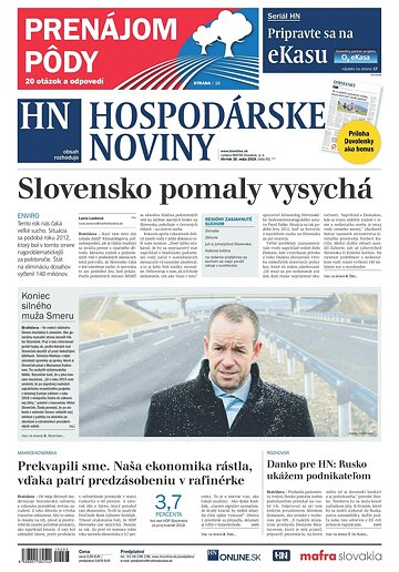 Obálka e-magazínu Hospodárske noviny 16.05.2019