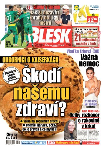 Obálka e-magazínu Blesk 22.8.2019