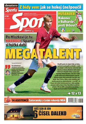 Obálka e-magazínu Sport 8.1.2020