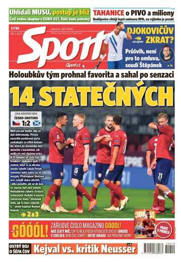 Obálka e-magazínu Sport 8.9.2020