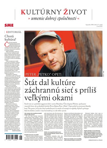 Obálka e-magazínu SME KULTÚRNY ŹIVOT 18/9/2020