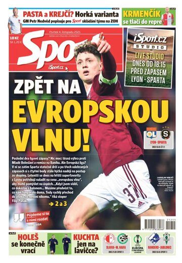 Obálka e-magazínu Sport 4.11.2021