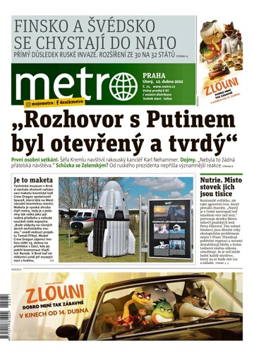 Obálka e-magazínu deník METRO 12.4.2022