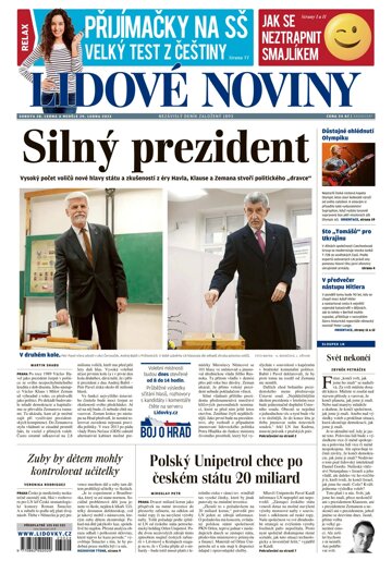 Obálka e-magazínu Lidové noviny 28.1.2023