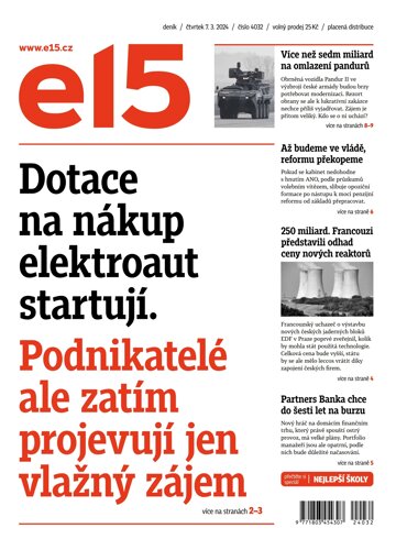 Obálka e-magazínu E15 7.3.2024