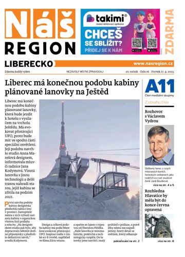 Obálka e-magazínu Náš Region - Liberecko 16/2025