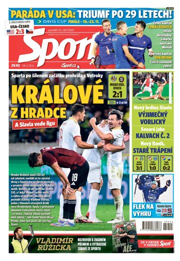 Obálka e-magazínu Sport 15.9.2025