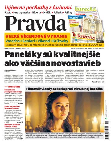 Obálka e-magazínu Pravda 3. 10. 2025