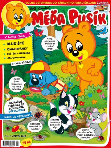 Obálka e-magazínu Méďa Pusík 6/2026