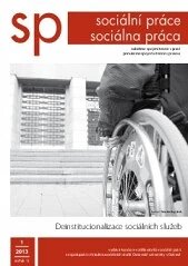 Obálka e-magazínu 1/2013 Deinstitucionalizace sociálních služeb