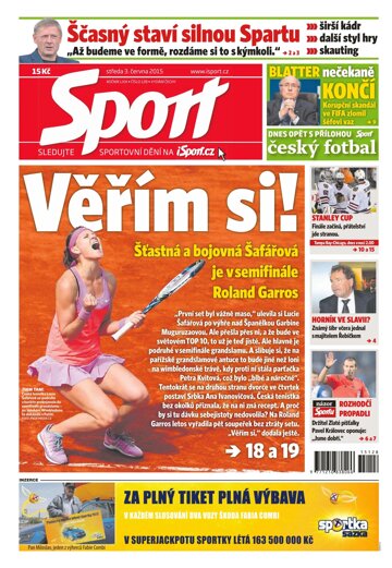 Obálka e-magazínu Sport 3.6.2015