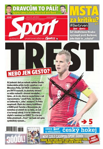 Obálka e-magazínu Sport 22.9.2015