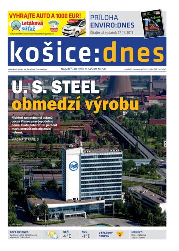 Obálka e-magazínu košice:dnes 25.11.2015