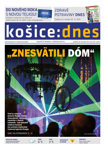 Obálka e-magazínu košice:dnes 28.12.2015