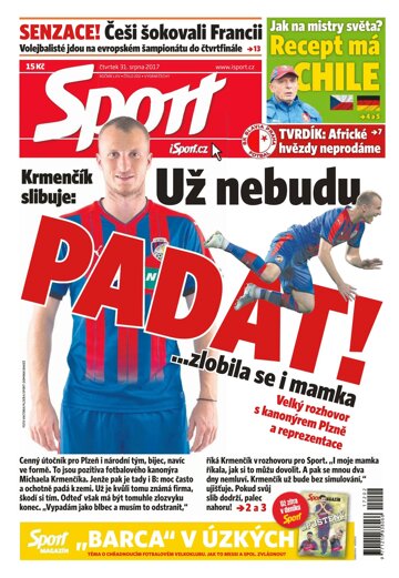 Obálka e-magazínu Sport 31.8.2017