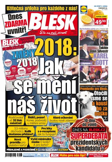 Obálka e-magazínu Blesk 2.1.2018