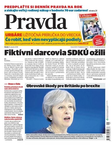 Obálka e-magazínu Pravda 31. 1. 2018