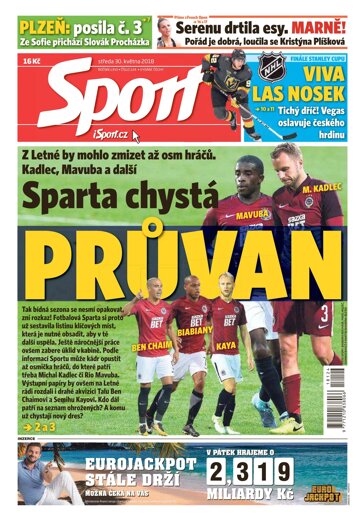 Obálka e-magazínu Sport 30.5.2018