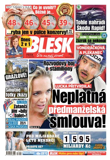 Obálka e-magazínu Blesk 31.8.2018