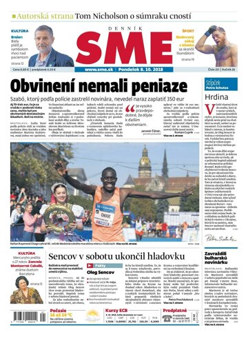Obálka e-magazínu SME 8.10.2018