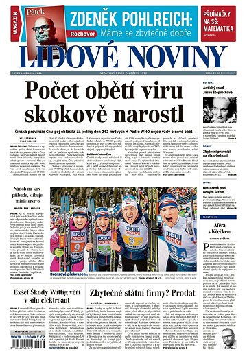 Obálka e-magazínu Lidové noviny 14.2.2020