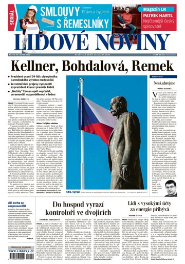 Obálka e-magazínu Lidové noviny 29.10.2021