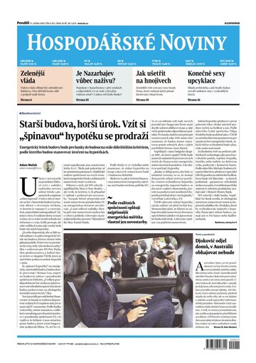 Obálka e-magazínu Hospodářské noviny 011 - 17.1.2022