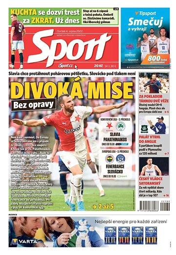 Obálka e-magazínu Sport 4.8.2022