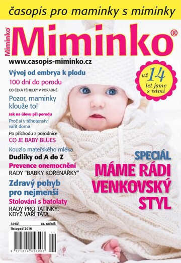 Obálka e-magazínu Miminko 11/2016