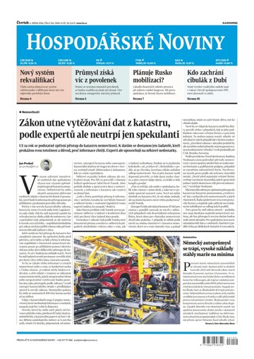 Obálka e-magazínu Hospodářské noviny 150 - 6.8.2026