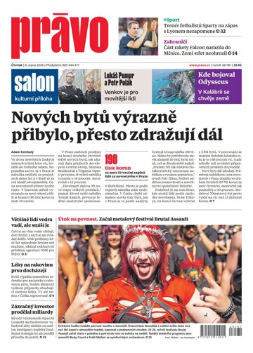 Obálka e-magazínu Deník Právo 6.8.2026