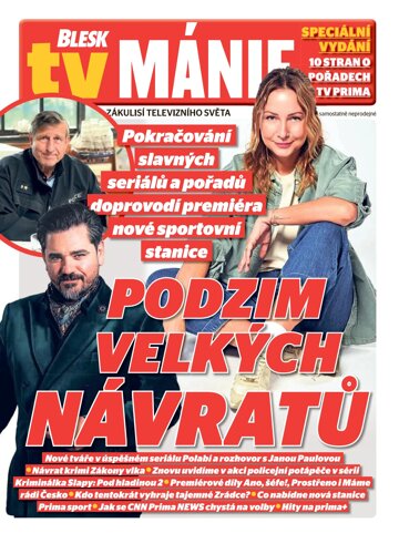 Obálka e-magazínu Blesk Tv manie 22.8.2026