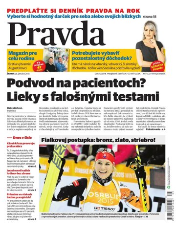 Obálka e-magazínu Pravda 29. 1. 2015