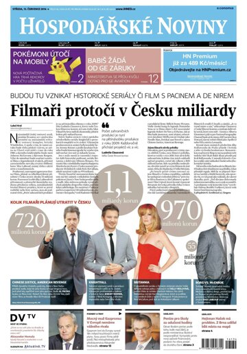 Obálka e-magazínu Hospodářské noviny 134 - 13.7.2016