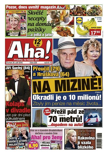 Obálka e-magazínu AHA! 29.9.2016