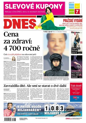 Obálka e-magazínu MF Dnes 19.10.2017