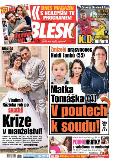 Obálka e-magazínu Blesk 7.9.2018