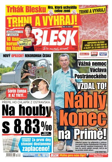 Obálka e-magazínu Blesk 25.9.2018