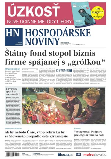 Obálka e-magazínu Hospodárske noviny 02.11.2018