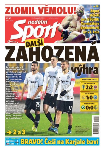 Obálka e-magazínu Nedělní Sport 10.11.2019